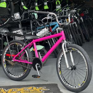 BICICLETA MONTADINHA ARO 24 ROSA CLOCK BIKES