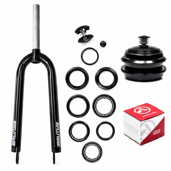 Kit Garfo Absolute Brutus RL 26 + Caixa de Direção Aheadset 1 1/8 Preto