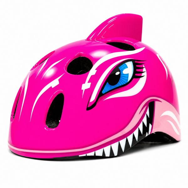 CAPACETE ABSOLUTE KIDS TUBARAO ROSA, G